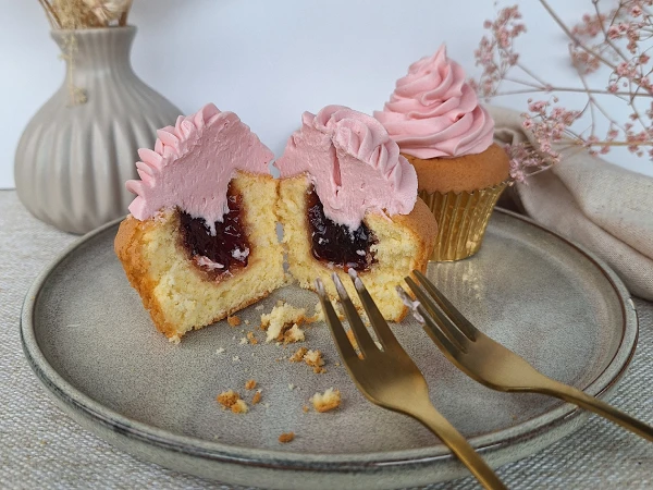 Cupcake met vulling.
